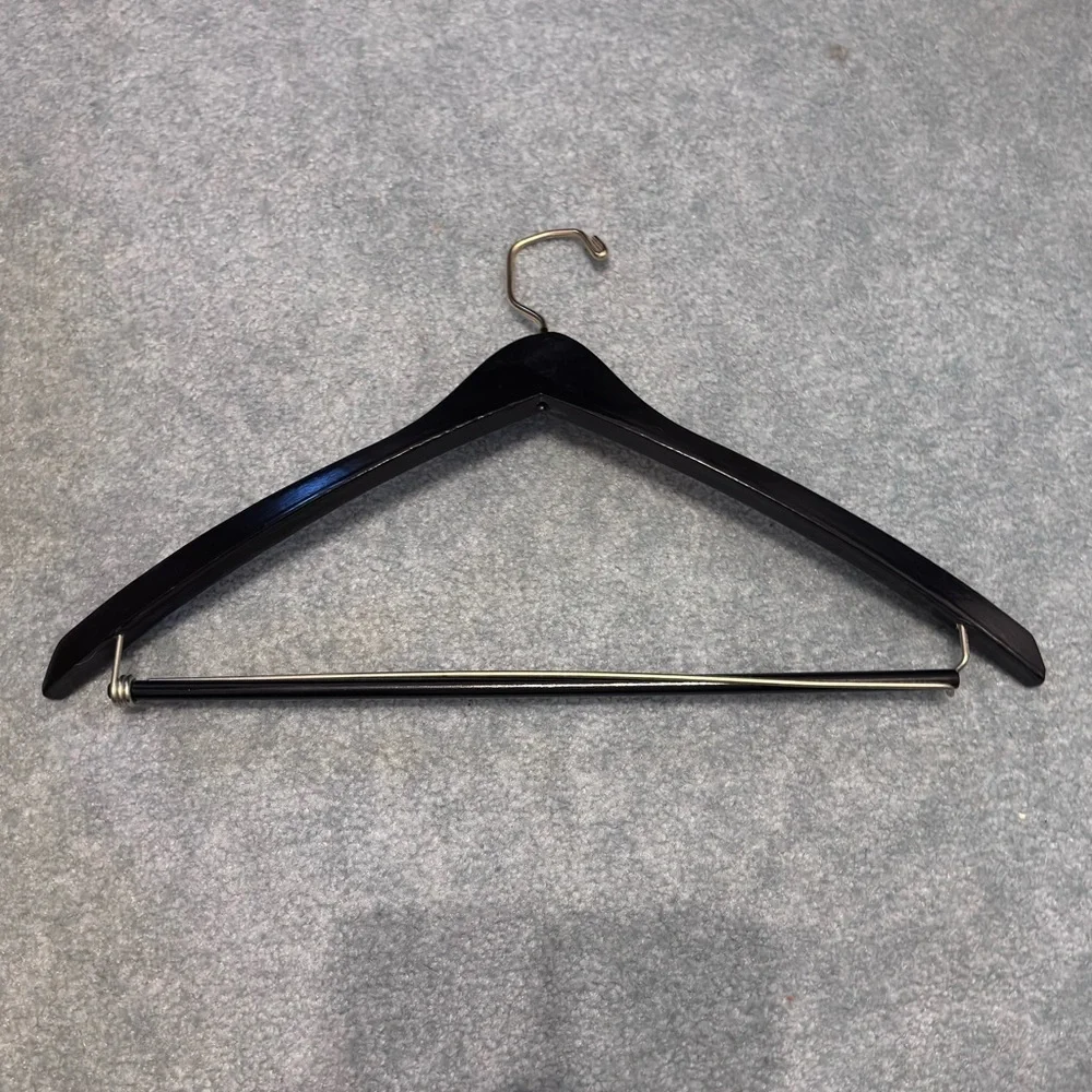 Neiman Marcus Vintage Black Wooden Hanger boutique display luxury closet